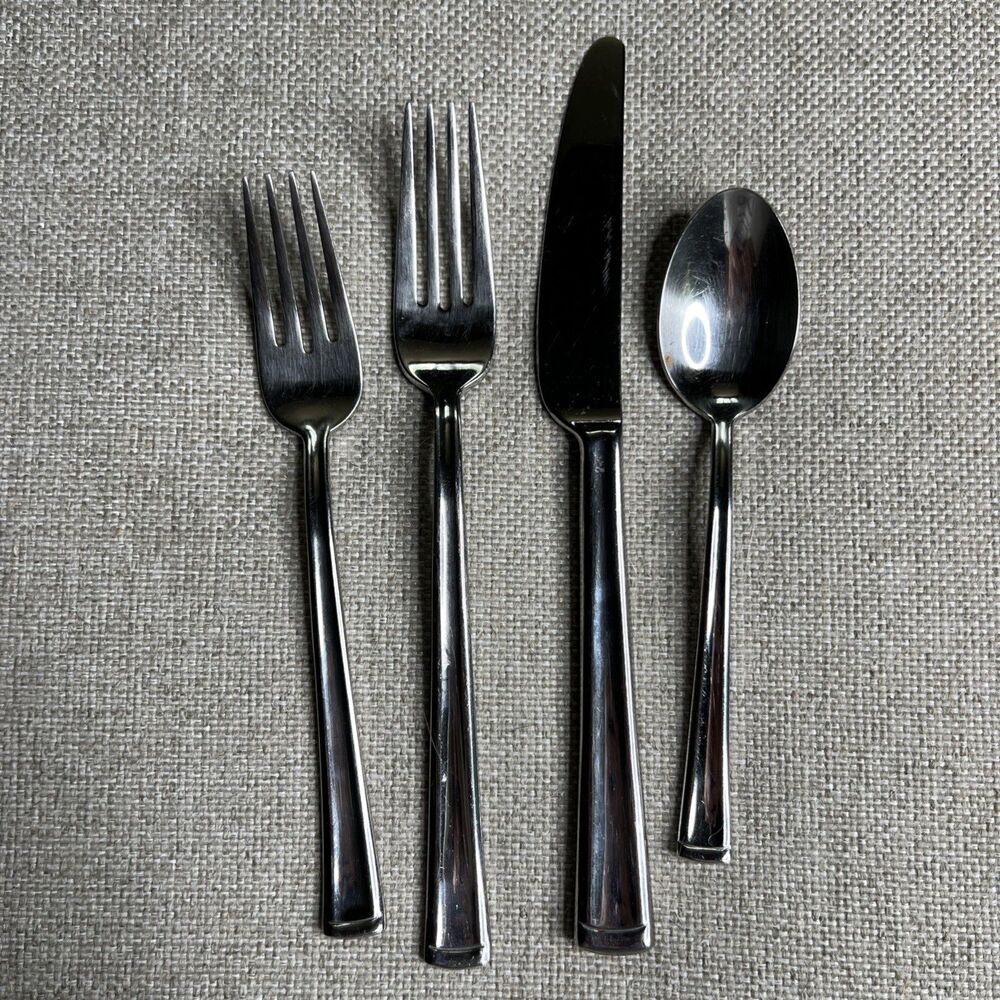 Dansk Orion Stainless Steel Flatware Partial 4 Piece Place Setting